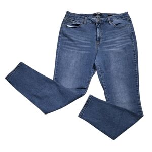 Nine West Cigarette High Rise Skinny Women's Jeans in Blue, Size: 14P Pre-Owned.
